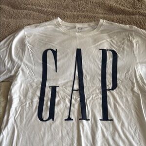 GAP White Tee with Bold Navy Print